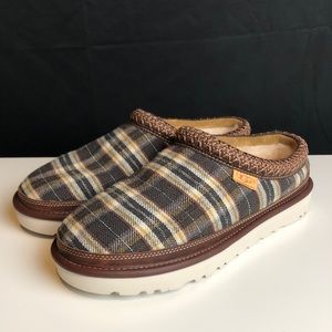 UGG PENDLETON PLAID CHESTNUT MOCASSIN SLIP on M 9